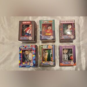 Variety of 6 Dr Simi Mini Figure Keychains